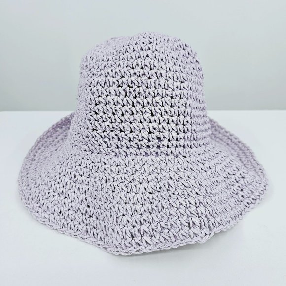 Divided H&M Bucket Hat L Lavender Purple Paper Floppy 90s Retro Vintage Classic - Picture 1 of 13
